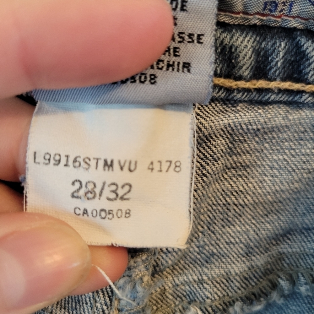 Y2K Silver Low Rise Flare Medium Wash Denim Jeans Pants - Picture 9 of 9